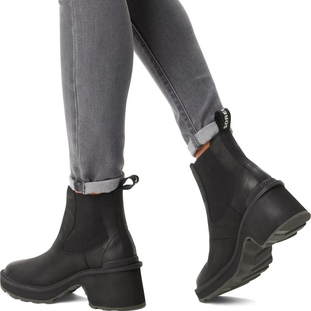 Brand new $190 Sorel Women Hi-Line Waterproof Chelsea Boots, Black, 7